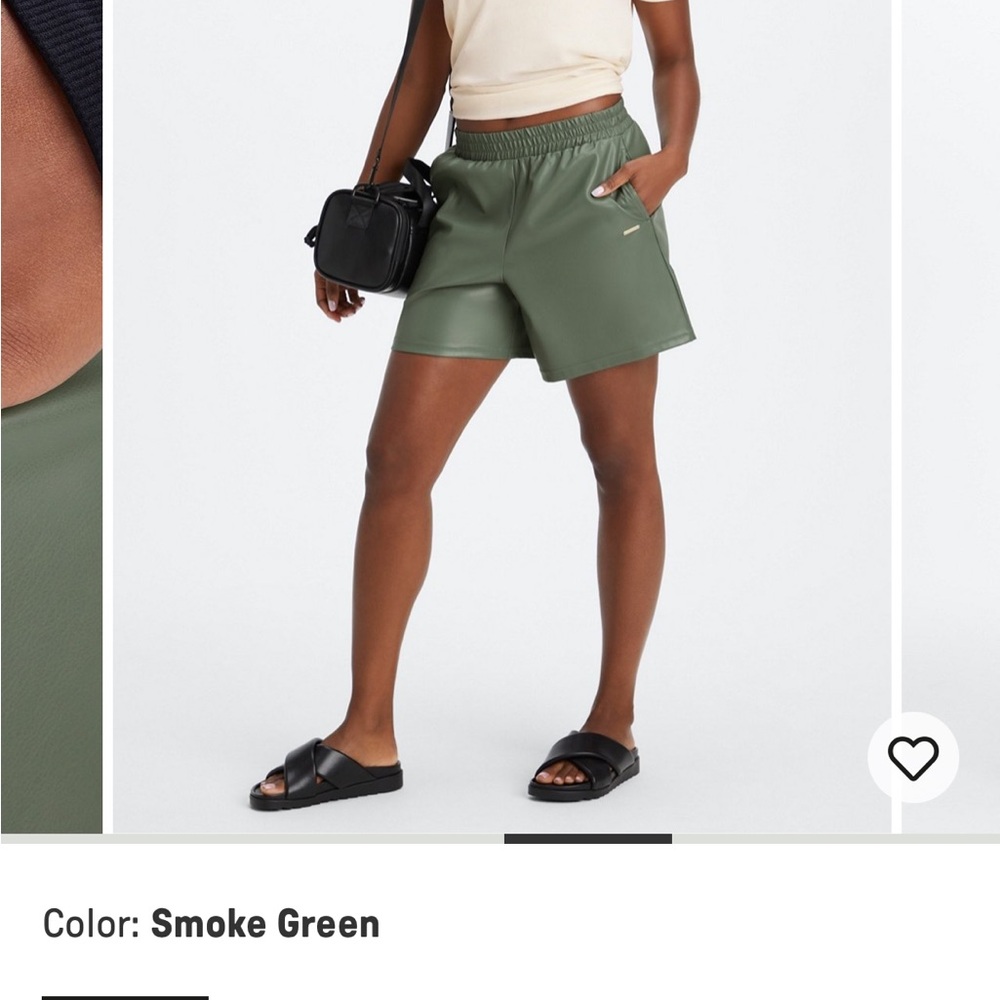 Fabletics Athletic Shorts in Smoke Green